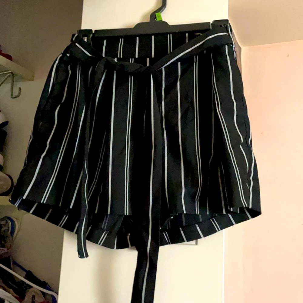paper bag high waisted shorts